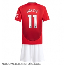 Otroški Manchester United Joshua Zirkzee #11 Replika nogometni dresi kompleti Domači 2024-25 Kratek Rokav (+ hlače)