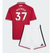 Otroški Manchester United Kobbie Mainoo #37 Replika nogometni dresi kompleti Domači 2026-27 Kratek Rokav (+ hlače)