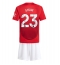 Otroški Manchester United Luke Shaw #23 Replika nogometni dresi kompleti Domači 2024-25 Kratek Rokav (+ hlače)