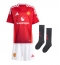 Otroški Manchester United Manuel Ugarte #25 Replika nogometni dresi kompleti Domači 2024-25 Kratek Rokav (+ hlače)