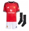 Otroški Manchester United Rasmus Hojlund #9 Replika nogometni dresi kompleti Domači 2025-26 Kratek Rokav (+ hlače)