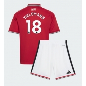 Otroški Manchester United Youri Tielemans #18 Replika nogometni dresi kompleti Domači 2026-27 Kratek Rokav (+ hlače)