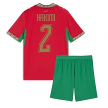 Otroški Maroko Achraf Hakimi #2 Replika nogometni dresi kompleti Domači SP 2026 Kratek Rokav (+ hlače)