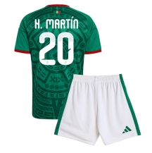 Otroški Mehika Henry Martin #20 Replika nogometni dresi kompleti Domači SP 2026 Kratek Rokav (+ hlače)