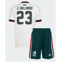 Otroški Mehika Jesus Gallardo #23 Replika nogometni dresi kompleti Gostujoči SP 2026 Kratek Rokav (+ hlače)