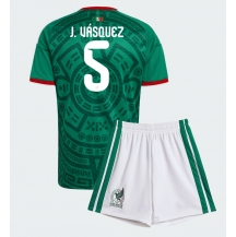 Otroški Mehika Johan Vasquez #5 Replika nogometni dresi kompleti Domači SP 2026 Kratek Rokav (+ hlače)