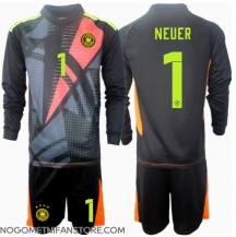 Otroški Nemčija Manuel Neuer #1 Vratar Replika nogometni dresi kompleti Domači EP 2024 Dolgi Rokav (+ hlače)