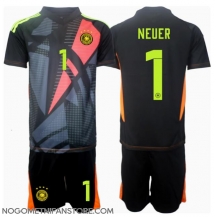 Otroški Nemčija Manuel Neuer #1 Vratar Replika nogometni dresi kompleti Domači EP 2024 Kratek Rokav (+ hlače)