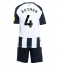 Otroški Newcastle United Sven Botman #4 Replika nogometni dresi kompleti Domači 2024-25 Kratek Rokav (+ hlače)