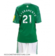 Otroški Newcastle United Tino Livramento #21 Replika nogometni dresi kompleti Gostujoči 2025-26 Kratek Rokav (+ hlače)
