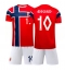 Otroški Norveška Martin Odegaard #10 Replika nogometni dresi kompleti Domači SP 2026 Kratek Rokav (+ hlače)