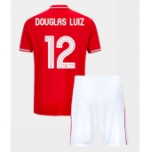 Otroški Nottingham Forest Douglas Luiz #12 Replika nogometni dresi kompleti Domači 2025-26 Kratek Rokav (+ hlače)