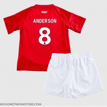 Otroški Nottingham Forest Elliot Anderson #8 Replika nogometni dresi kompleti Domači 2024-25 Kratek Rokav (+ hlače)
