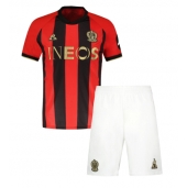 Otroški OGC Nice Replika nogometni dresi kompleti Domači 2024-25 Kratek Rokav (+ hlače)