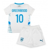 Otroški Olympique de Marseille Mason Greenwood #10 Replika nogometni dresi kompleti Domači 2024-25 Kratek Rokav (+ hlače)