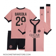 Otroški Paris Saint-Germain Bradley Barcola #29 Replika nogometni dresi kompleti Tretji 2024-25 Kratek Rokav (+ hlače)
