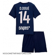 Otroški Paris Saint-Germain Desire Doue #14 Replika nogometni dresi kompleti Domači 2025-26 Kratek Rokav (+ hlače)