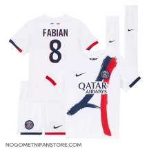 Otroški Paris Saint-Germain Fabian Ruiz #8 Replika nogometni dresi kompleti Gostujoči 2024-25 Kratek Rokav (+ hlače)