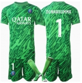 Otroški Paris Saint-Germain Gianluigi Donnarumma #1 Vratar Replika nogometni dresi kompleti Domači 2024-25 Kratek Rokav (+ hlače)
