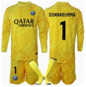 Otroški Paris Saint-Germain Gianluigi Donnarumma #1 Vratar Replika nogometni dresi kompleti Tretji 2024-25 Dolgi Rokav (+ hlače)