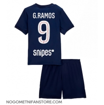 Otroški Paris Saint-Germain Goncalo Ramos #9 Replika nogometni dresi kompleti Domači 2025-26 Kratek Rokav (+ hlače)