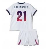 Otroški Paris Saint-Germain Lucas Hernandez #21 Replika nogometni dresi kompleti Gostujoči 2026-27 Kratek Rokav (+ hlače)