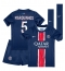 Otroški Paris Saint-Germain Marquinhos #5 Replika nogometni dresi kompleti Domači 2024-25 Kratek Rokav (+ hlače)