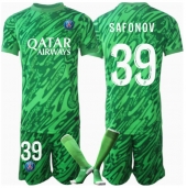 Otroški Paris Saint-Germain Matvei Safonov #39 Vratar Replika nogometni dresi kompleti Domači 2024-25 Kratek Rokav (+ hlače)