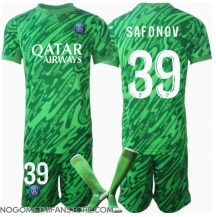 Otroški Paris Saint-Germain Matvei Safonov #39 Vratar Replika nogometni dresi kompleti Domači 2024-25 Kratek Rokav (+ hlače)