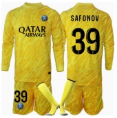Otroški Paris Saint-Germain Matvei Safonov #39 Vratar Replika nogometni dresi kompleti Tretji 2024-25 Dolgi Rokav (+ hlače)