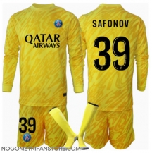 Otroški Paris Saint-Germain Matvei Safonov #39 Vratar Replika nogometni dresi kompleti Tretji 2024-25 Dolgi Rokav (+ hlače)