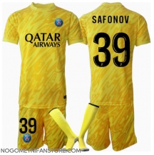 Otroški Paris Saint-Germain Matvei Safonov #39 Vratar Replika nogometni dresi kompleti Tretji 2024-25 Kratek Rokav (+ hlače)