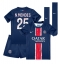 Otroški Paris Saint-Germain Nuno Mendes #25 Replika nogometni dresi kompleti Domači 2024-25 Kratek Rokav (+ hlače)