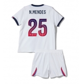 Otroški Paris Saint-Germain Nuno Mendes #25 Replika nogometni dresi kompleti Gostujoči 2026-27 Kratek Rokav (+ hlače)