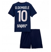 Otroški Paris Saint-Germain Ousmane Dembele #10 Replika nogometni dresi kompleti Domači 2025-26 Kratek Rokav (+ hlače)