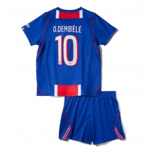 Otroški Paris Saint-Germain Ousmane Dembele #10 Replika nogometni dresi kompleti Domači 2026-27 Kratek Rokav (+ hlače)
