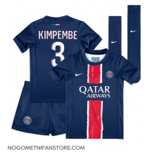 Otroški Paris Saint-Germain Presnel Kimpembe #3 Replika nogometni dresi kompleti Domači 2024-25 Kratek Rokav (+ hlače)