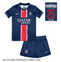 Otroški Paris Saint-Germain Replika nogometni dresi kompleti Domači 2024-25 UCL Champions Kratek Rokav (+ hlače)