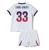 Otroški Paris Saint-Germain Warren Zaire-Emery #33 Replika nogometni dresi kompleti Gostujoči 2026-27 Kratek Rokav (+ hlače)