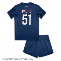 Otroški Paris Saint-Germain Willian Pacho #51 Replika nogometni dresi kompleti Domači 2024-25 Kratek Rokav (+ hlače)