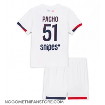 Otroški Paris Saint-Germain Willian Pacho #51 Replika nogometni dresi kompleti Gostujoči 2025-26 Kratek Rokav (+ hlače)