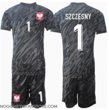 Otroški Poljska Wojciech Szczesny #1 Vratar Replika nogometni dresi kompleti Gostujoči EP 2024 Kratek Rokav (+ hlače)