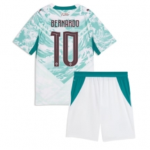 Otroški Portugalska Bernardo Silva #10 Replika nogometni dresi kompleti Gostujoči SP 2026 Kratek Rokav (+ hlače)