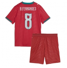 Otroški Portugalska Bruno Fernandes #8 Replika nogometni dresi kompleti Domači SP 2026 Kratek Rokav (+ hlače)
