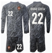 Otroški Portugalska Diogo Costa #22 Vratar Replika nogometni dresi kompleti Gostujoči EP 2024 Dolgi Rokav (+ hlače)