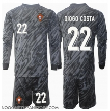 Otroški Portugalska Diogo Costa #22 Vratar Replika nogometni dresi kompleti Gostujoči EP 2024 Dolgi Rokav (+ hlače)