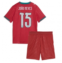 Otroški Portugalska Joao Neves #15 Replika nogometni dresi kompleti Domači SP 2026 Kratek Rokav (+ hlače)