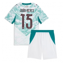 Otroški Portugalska Joao Neves #15 Replika nogometni dresi kompleti Gostujoči SP 2026 Kratek Rokav (+ hlače)