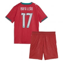 Otroški Portugalska Rafael Leao #17 Replika nogometni dresi kompleti Domači SP 2026 Kratek Rokav (+ hlače)