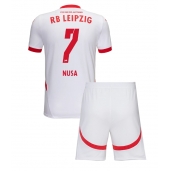Otroški RB Leipzig Antonio Nusa #7 Replika nogometni dresi kompleti Domači 2024-25 Kratek Rokav (+ hlače)